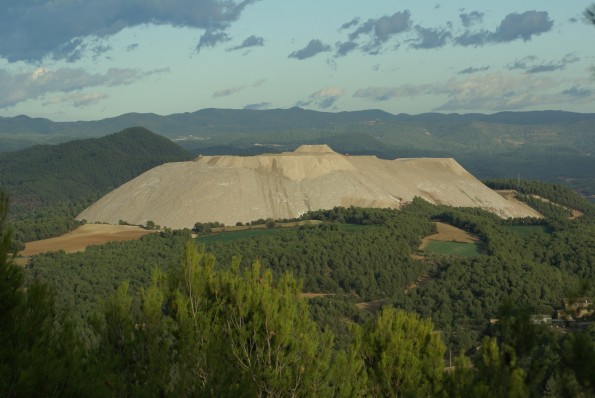 "El Cogulló" salt tip at Sallent, Catalonia, Norh-East Spain